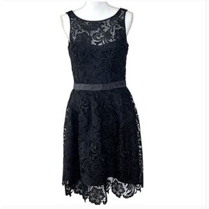 Aidan Mattox Red Sleeveless A-Line Midi Dress